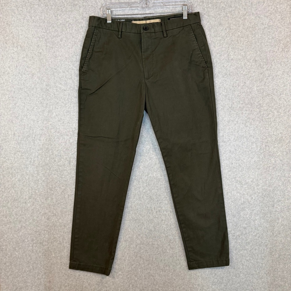Banana Republic Pants Mens 32 Lived-In Chino Olive Green Slim Fit EUC
